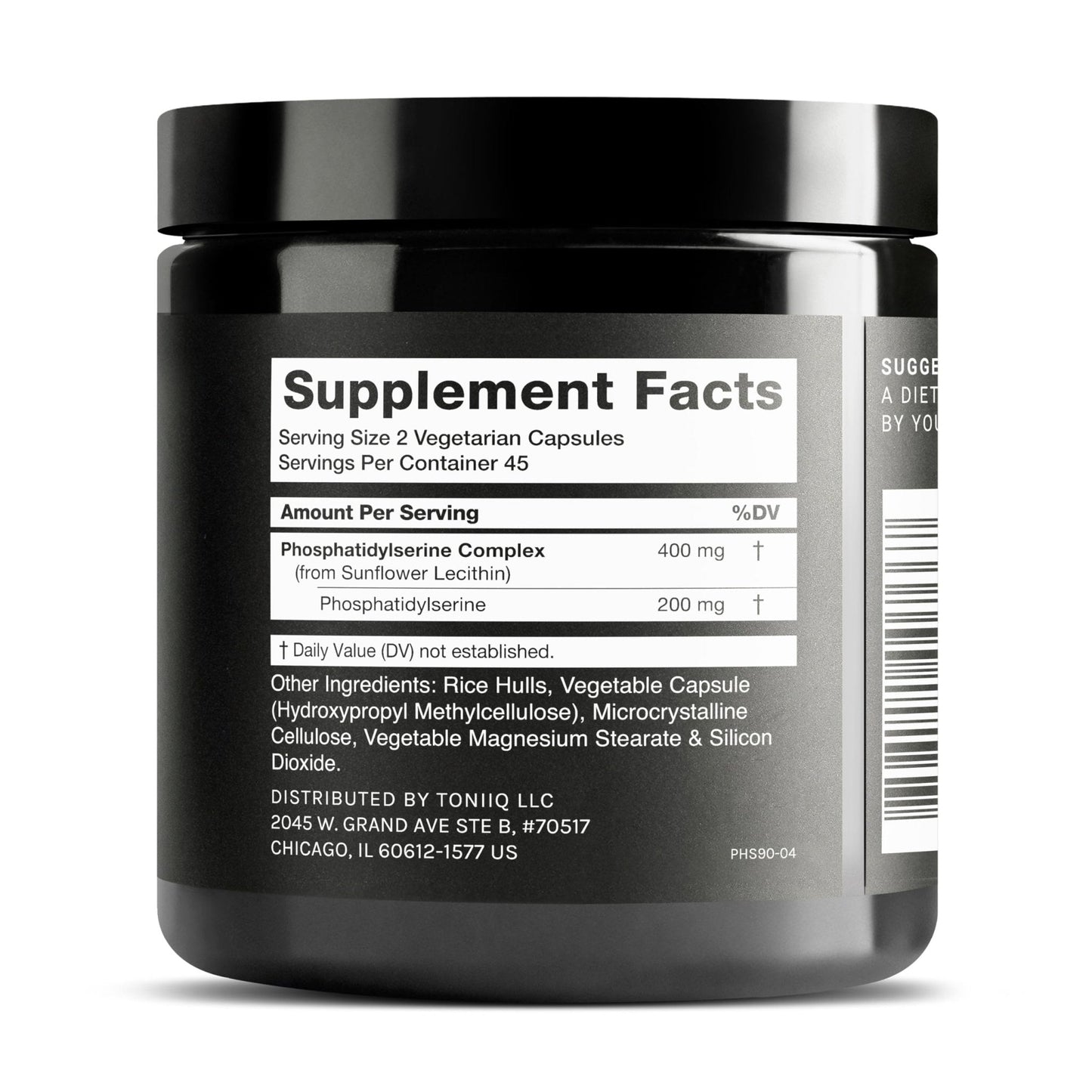 Toniiq Phosphatidylserine - 400mg Formula - World’s First 50% Purity - Highest Purity in the US - Soy Free Phosphatidylserine Supplement - Maple Wellness Supplements