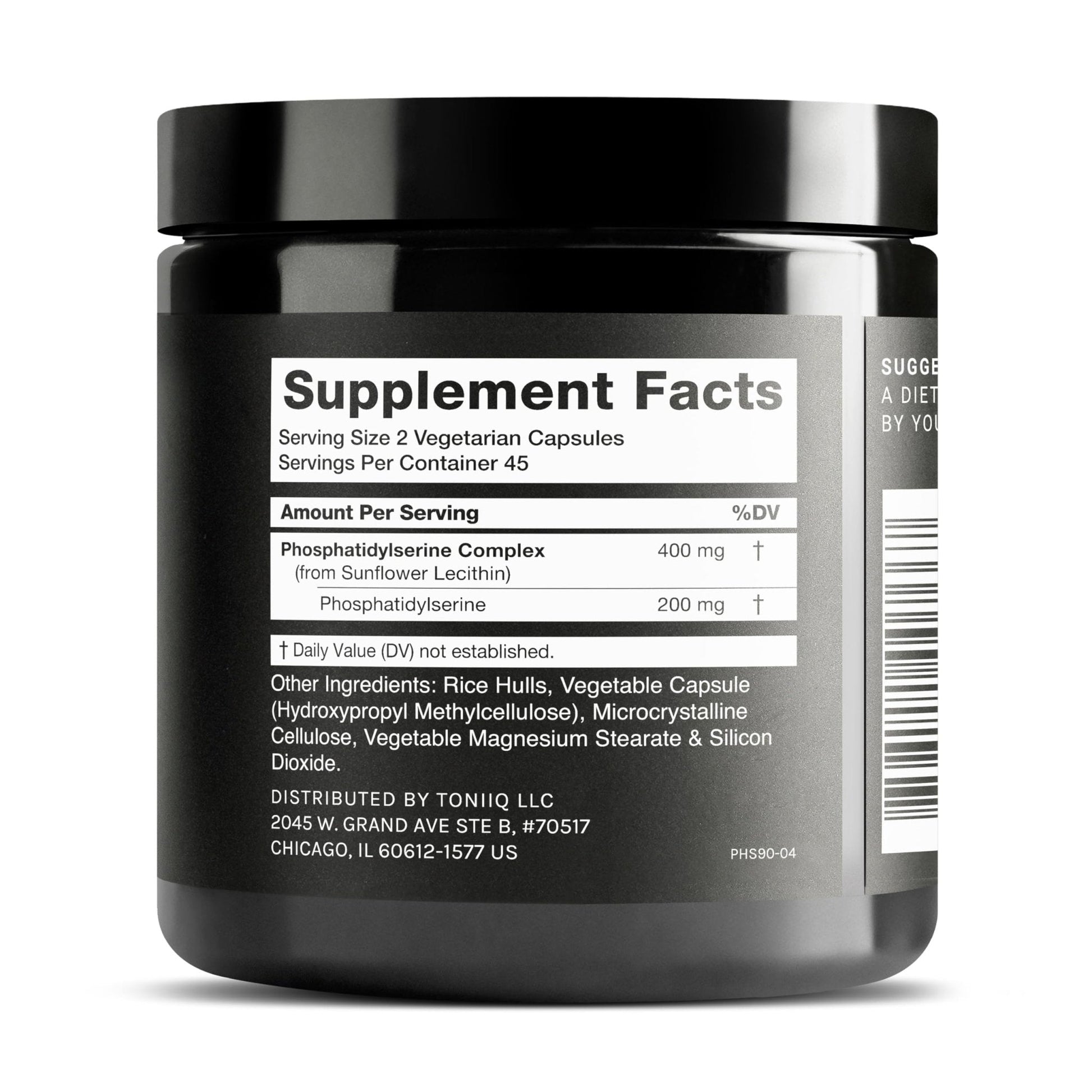Toniiq Phosphatidylserine - 400mg Formula - World’s First 50% Purity - Highest Purity in the US - Soy Free Phosphatidylserine Supplement - Maple Wellness Supplements