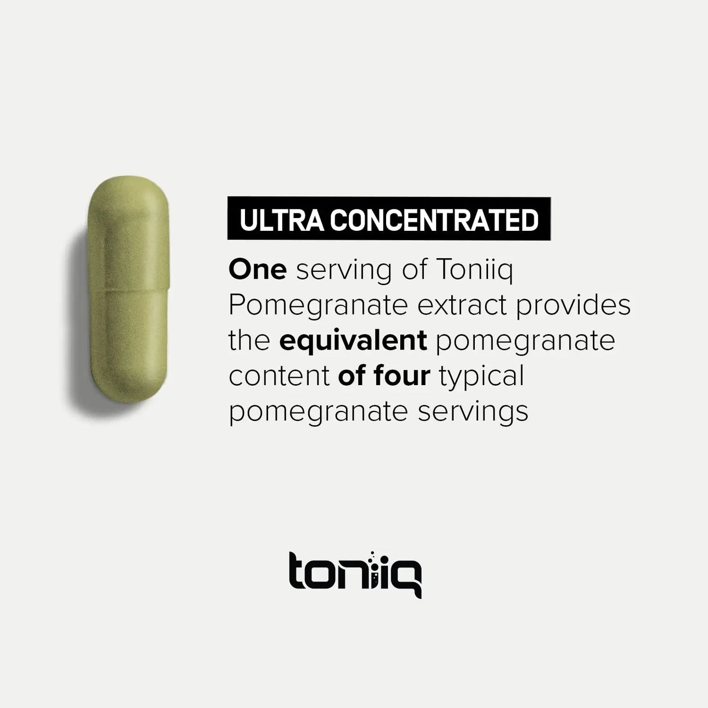 Toniiq Pomegranate Extract - Ultra High Potency 35:1 Extract with 90% Ellagic Acid - Highly Concentrated - Third-Party Lab Tested - 120 Capsules - Maple Wellness Supplements