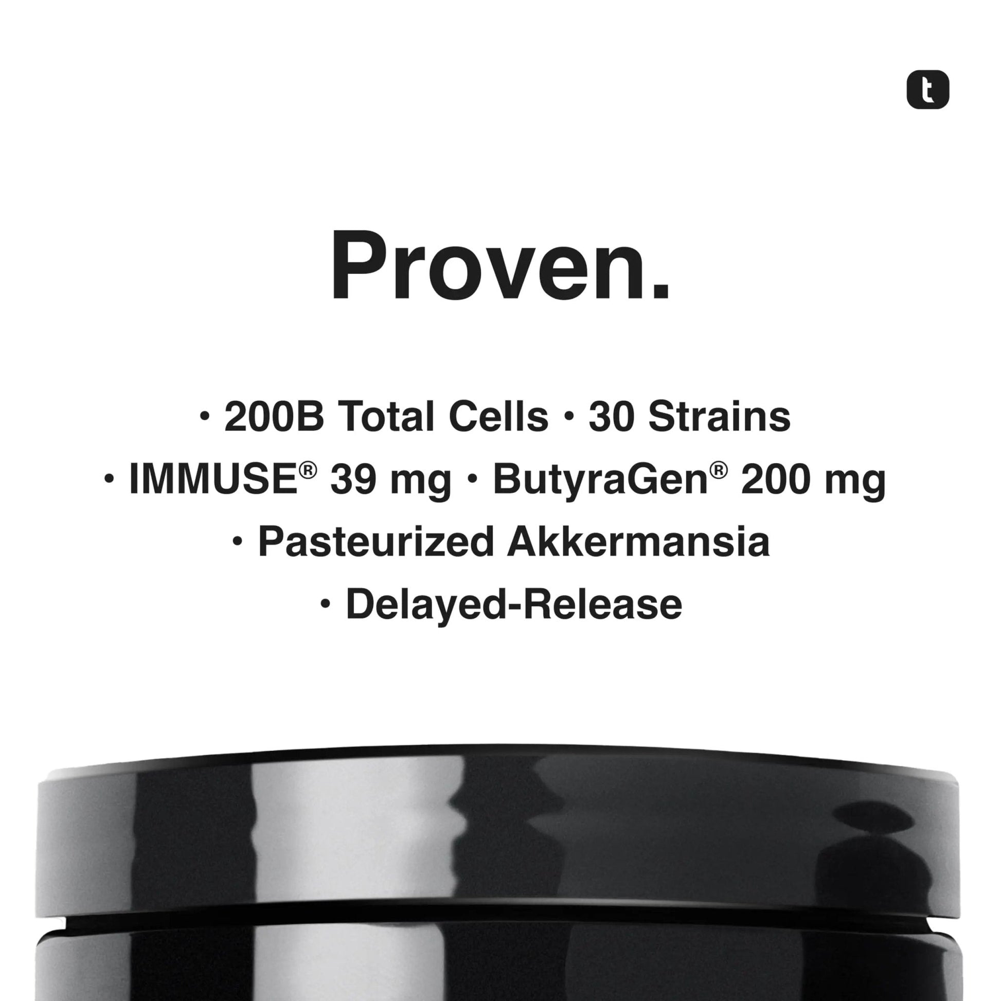 Toniiq Prebiotics and Probiotics – 200B TFU with Postbiotics IMMUSE® & ButyraGen® – 30 Strains – Shelf-Stable Synbiotic Formula – Third-Party Tested – 60 Capsules - Maple Wellness Supplements