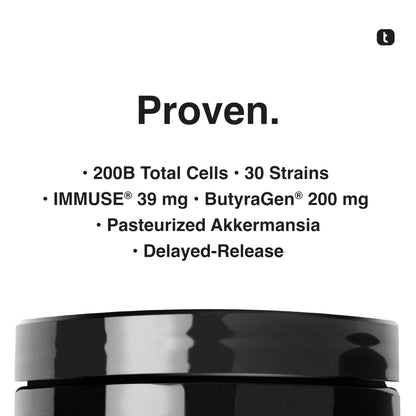 Toniiq Prebiotics and Probiotics – 200B TFU with Postbiotics IMMUSE® & ButyraGen® – 30 Strains – Shelf-Stable Synbiotic Formula – Third-Party Tested – 60 Capsules - Maple Wellness Supplements