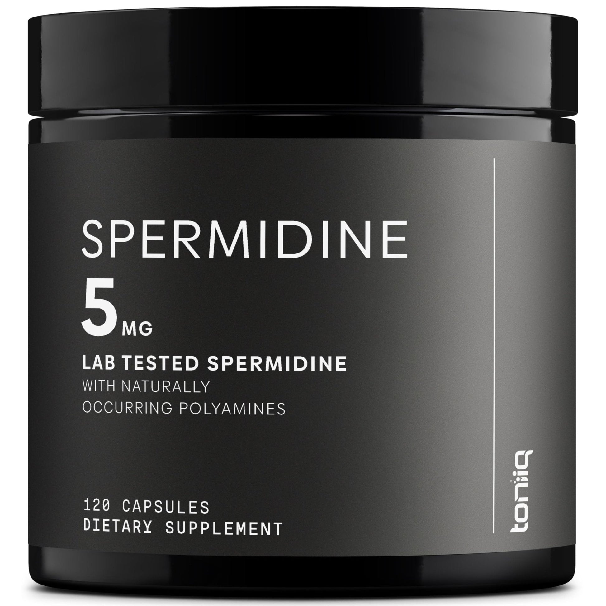 Toniiq Ultra Concentrated 500mg Spermidine Supplements for Men and Women - Non-Synthetic Spermidine Standardized to No Less Than 1% - 5mg per Serving Rice Germ Extract - Maple Wellness Supplements