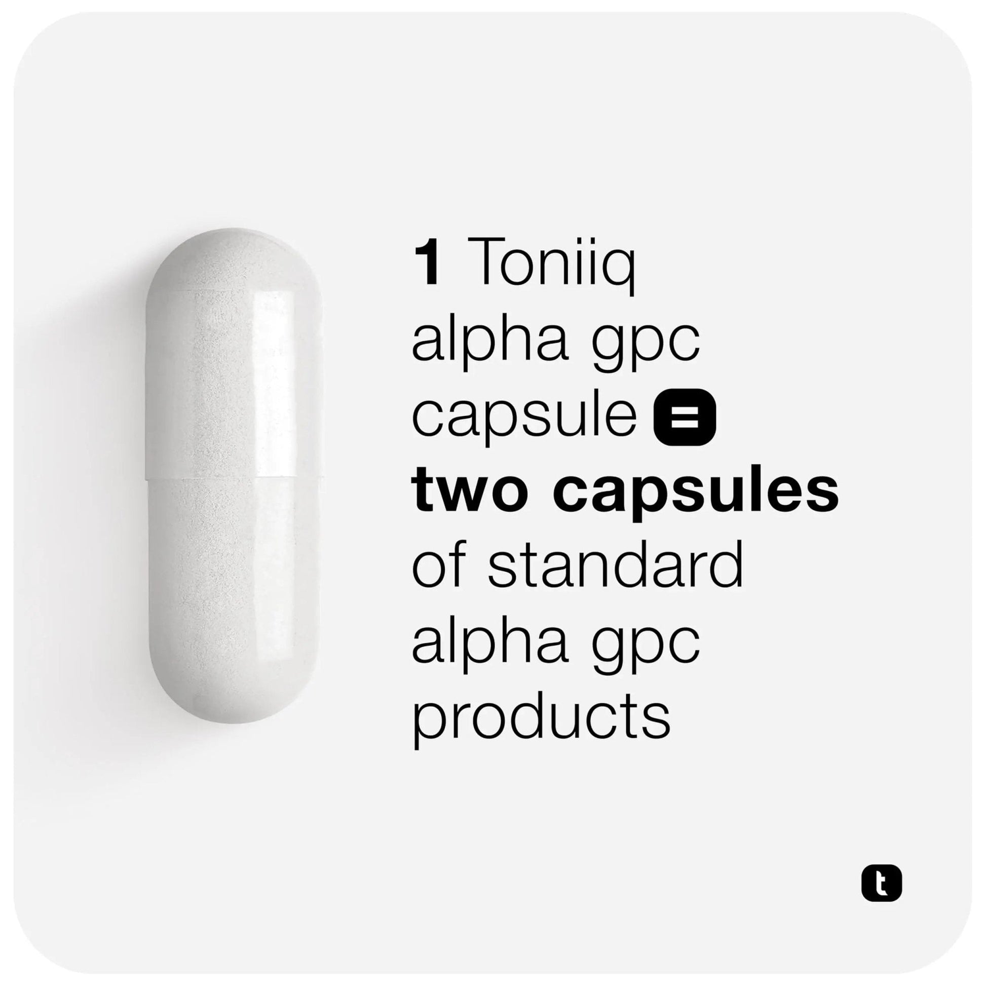 Toniiq Ultra High Purity Alpha GPC Capsules - 600mg Concentrated Formula - 90%+ Highly Purified and Bioavailable Nootropic - 120 Capsules Alpha GPC Supplement - Maple Wellness Supplements