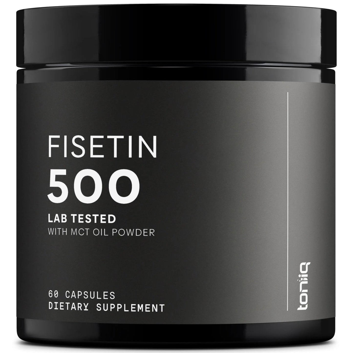 Toniiq Ultra High Purity Fisetin 500mg - 98%+ Higly Purified & Bioavailable Fisetin Supplement with MCT Oil for Absorption - Third-Party Tested Senolytic Supplements for Aging Support - 60 Capsules - Maple Wellness Supplements