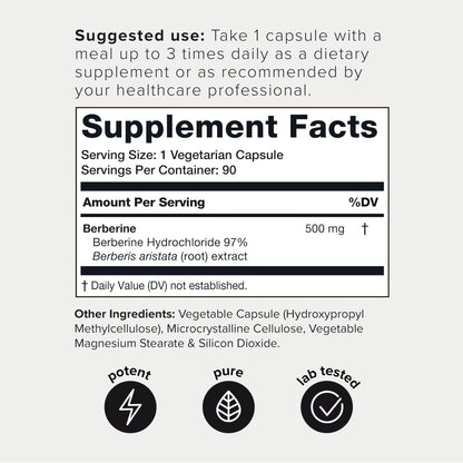 Toniiq Ultra High Strength Berberine HCl 500mg from The Himalayas - Berberine Suppleme - Maple Wellness Supplements