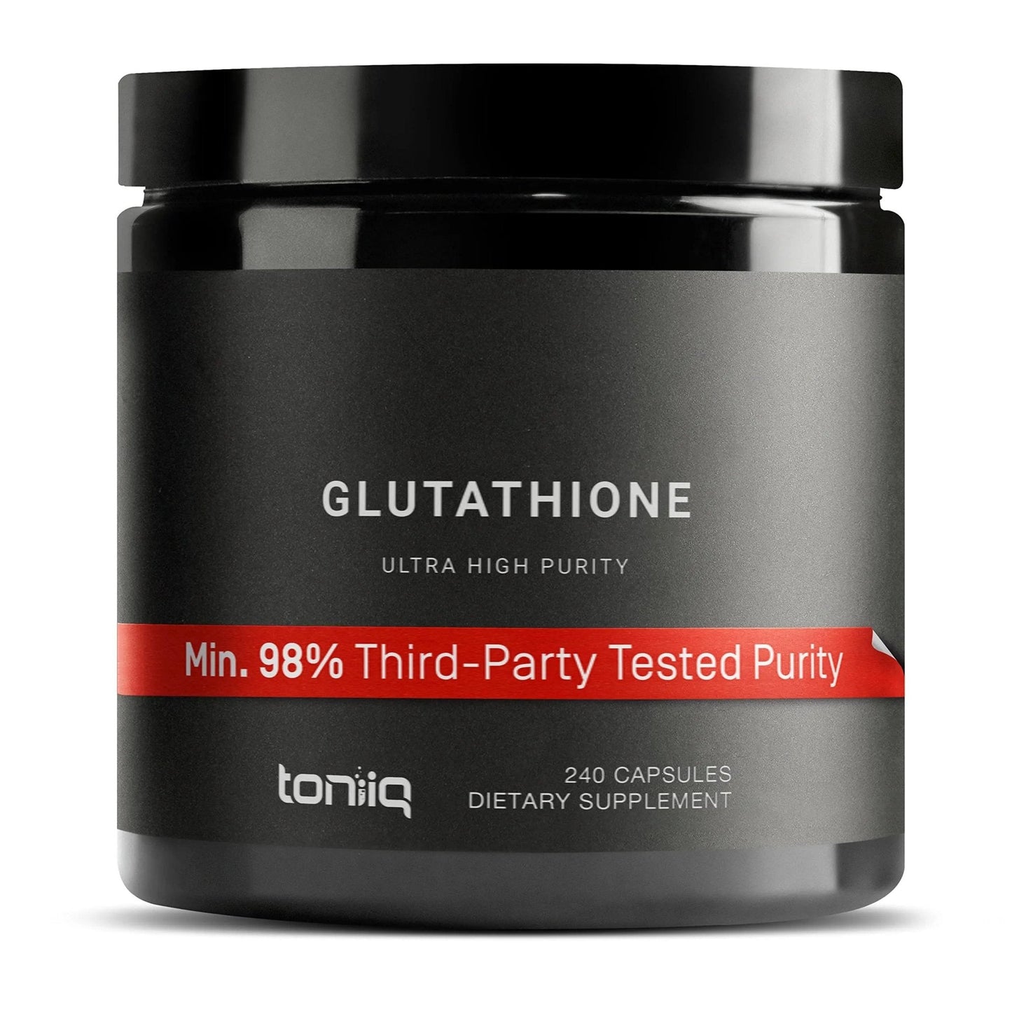 Toniiq Ultra High Strength Glutathione Capsules - 1000mg Concentrated Formula - 98%+ Highly Purified and Bioavailable - Non-GMO Fermentation - 240 Capsules Reduced Glutathione Supplement - Maple Wellness Supplements