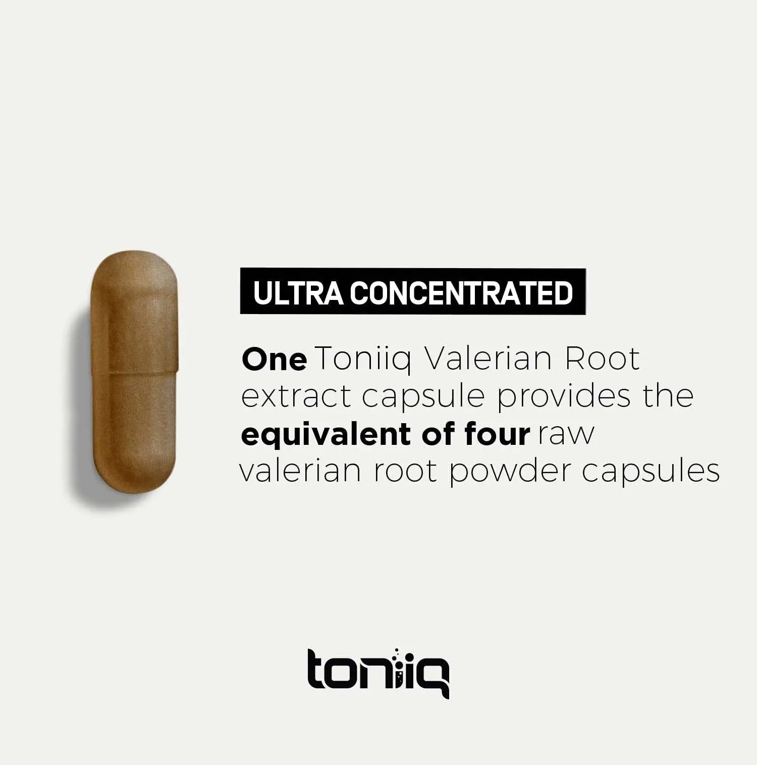 Toniiq Valerian Root Capsules - Ultra High Potency 4:1 Extract - Highly Concentrated - Third-Party Lab Tested - 120 Capsules - Maple Wellness Supplements