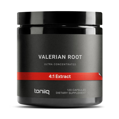 Toniiq Valerian Root Capsules - Ultra High Potency 4:1 Extract - Highly Concentrated - Third-Party Lab Tested - 120 Capsules - Maple Wellness Supplements