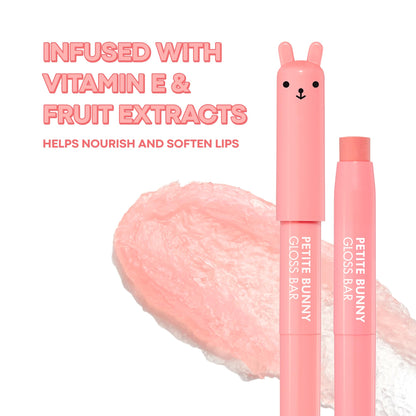 TONYMOLY Petit Bunny Lip Gloss – Easter Basket Stuffer, Cute Bunny Lip Crayon, Hydrating Korean Lip Gloss with Vitamin E for Soft, Juicy Cherry - Maple Wellness Supplements