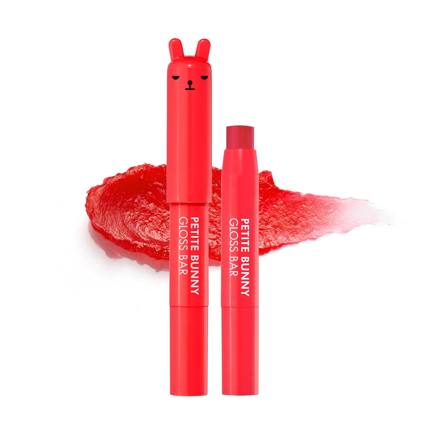 TONYMOLY Petit Bunny Lip Gloss – Easter Basket Stuffer, Cute Bunny Lip Crayon, Hydrating Korean Lip Gloss with Vitamin E for Soft, Juicy Cherry - Maple Wellness Supplements
