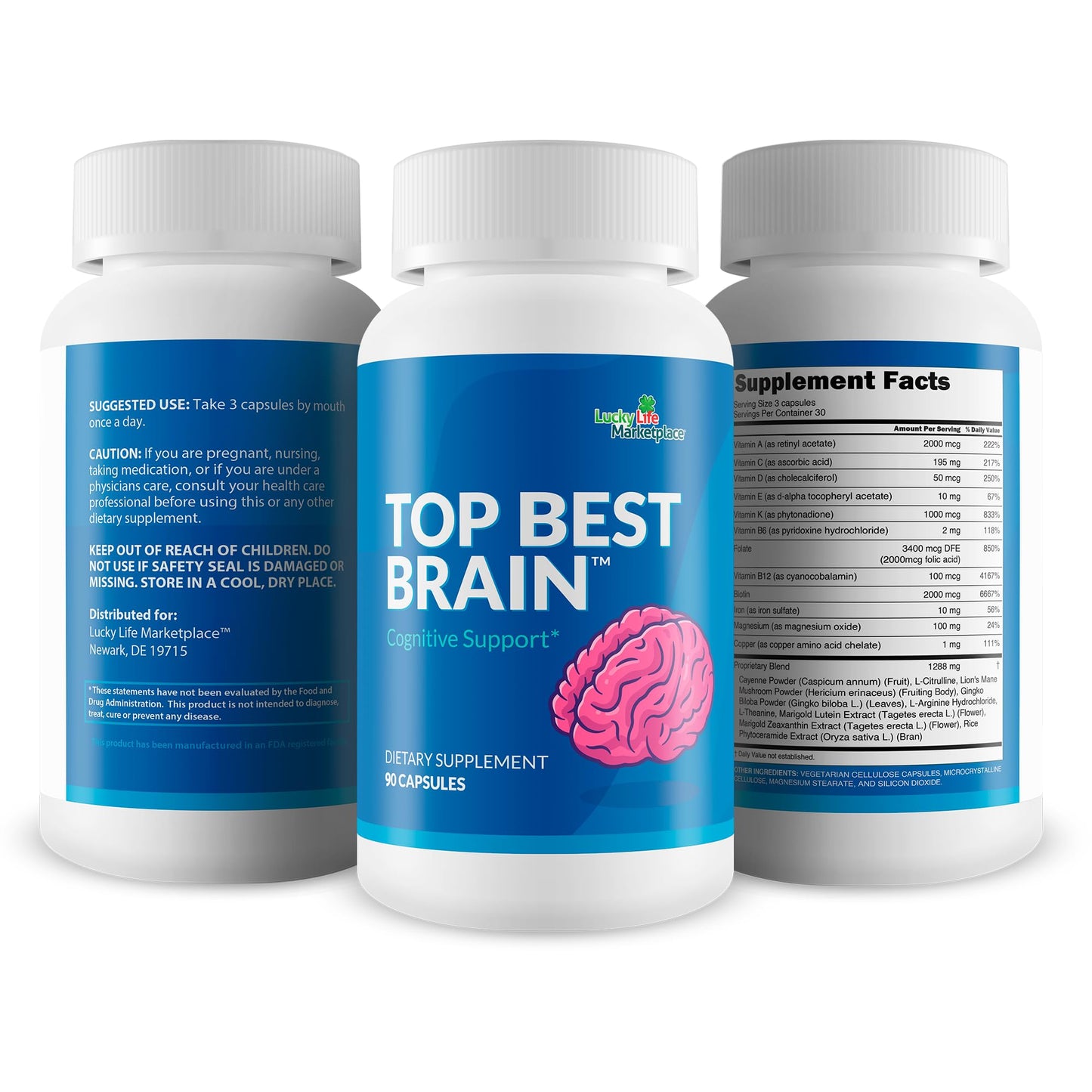 Top Best Brain - Cognitive Support Supplement for Memory, Focus, & Mental Clarity - Promote Improved Concentration, Cognition, & Motivation - Brain Pills for Cognitive Health - Nootropic Formula - Maple Wellness Supplements