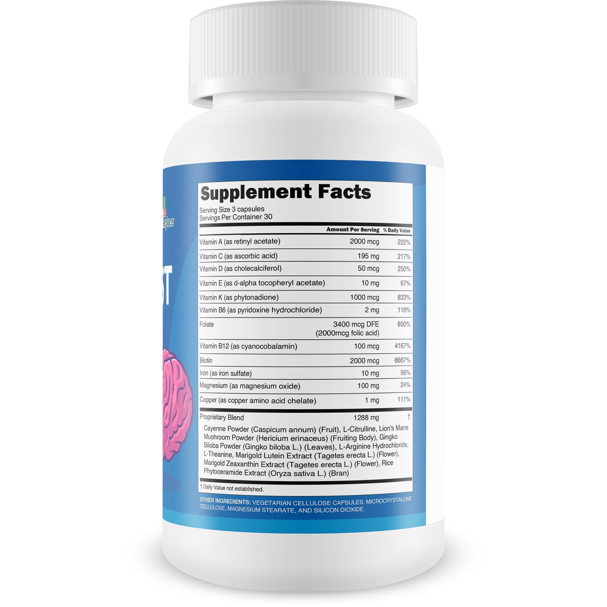 Top Best Brain - Cognitive Support Supplement for Memory, Focus, & Mental Clarity - Promote Improved Concentration, Cognition, & Motivation - Brain Pills for Cognitive Health - Nootropic Formula - Maple Wellness Supplements