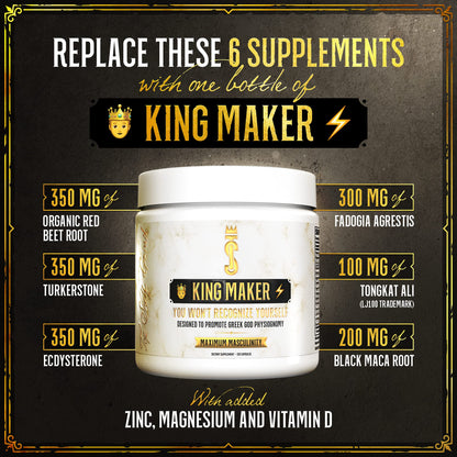 Top Shelf Grind King Maker, 13-in-1 Anabolic Supplement for Men to Increase Stamina - Maple Wellness Supplements
