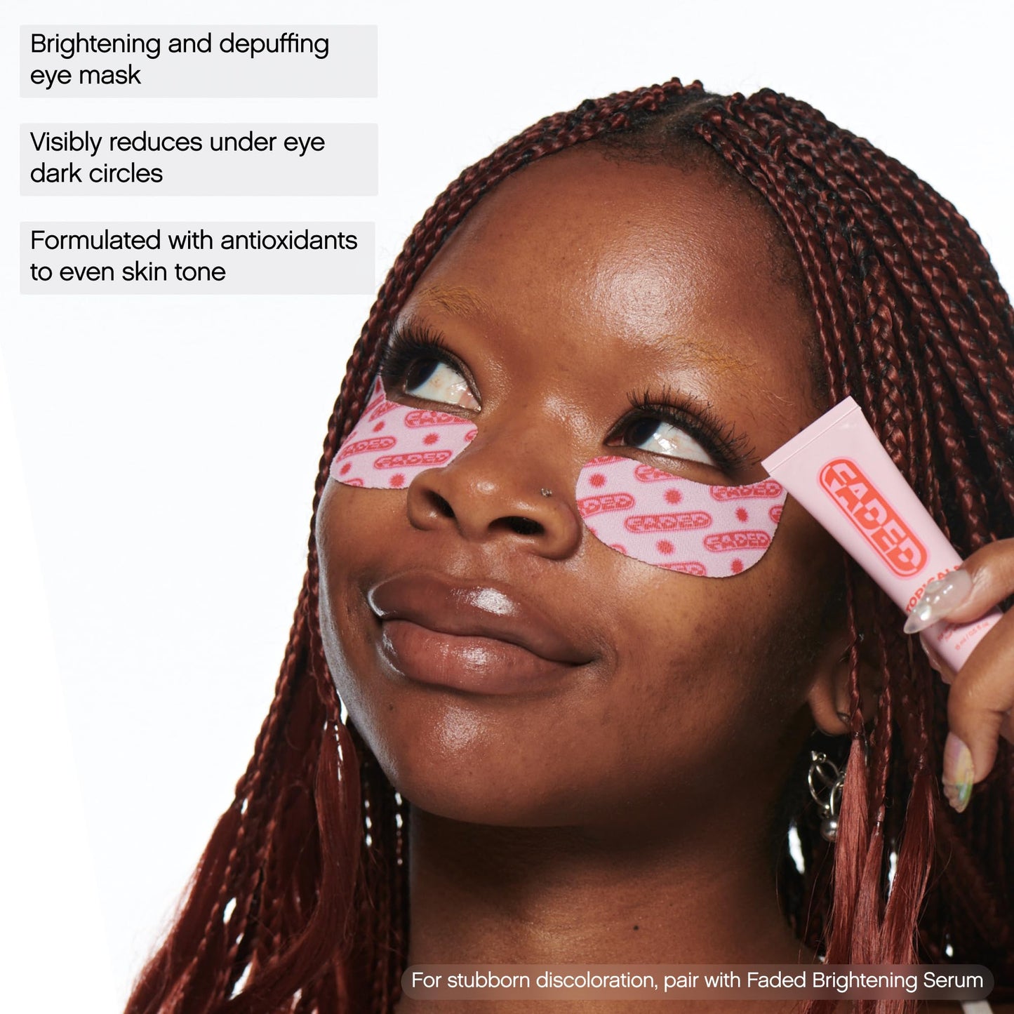 Topicals Faded Brightening Under Eye Masks | Patches to Depuff, Hydrate, Brighten and Cool | Reduce Dark Circles and Fine Lines | Contains Kojic Acid, Caffeine and Niacinamide (Set of 6) - Maple Wellness Supplements