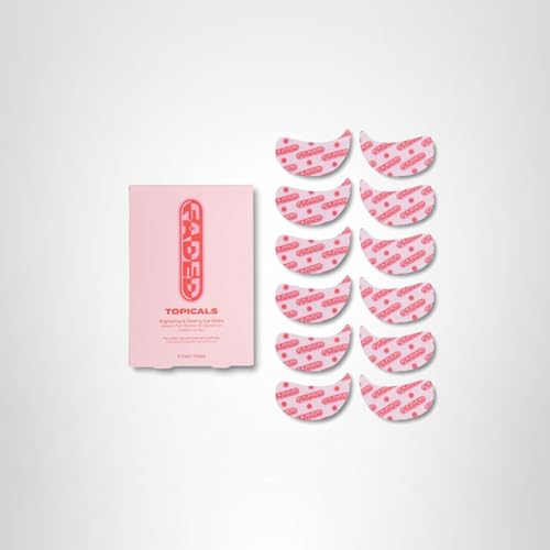 Topicals Faded Brightening Under Eye Masks | Patches to Depuff, Hydrate, Brighten and Cool | Reduce Dark Circles and Fine Lines | Contains Kojic Acid, Caffeine and Niacinamide (Set of 6) - Maple Wellness Supplements