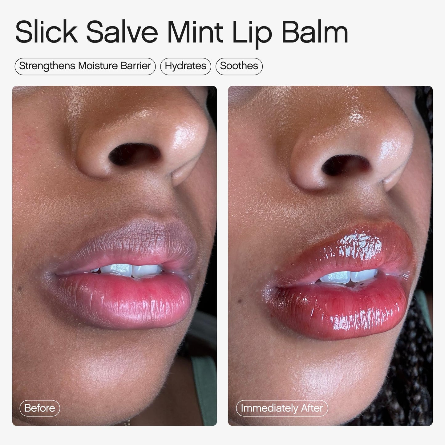 Topicals Slick Salve Mint Glossy Lip Balm | Soothes Discomfort, Strengthens Barrier and Provides Lasting Hydration & Relief | Vegan, Paraben-Free - Maple Wellness Supplements