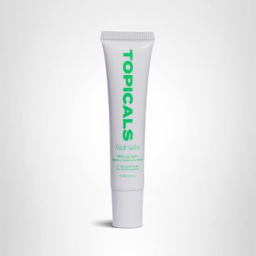 Topicals Slick Salve Mint Glossy Lip Balm | Soothes Discomfort, Strengthens Barrier and Provides Lasting Hydration & Relief | Vegan, Paraben-Free - Maple Wellness Supplements