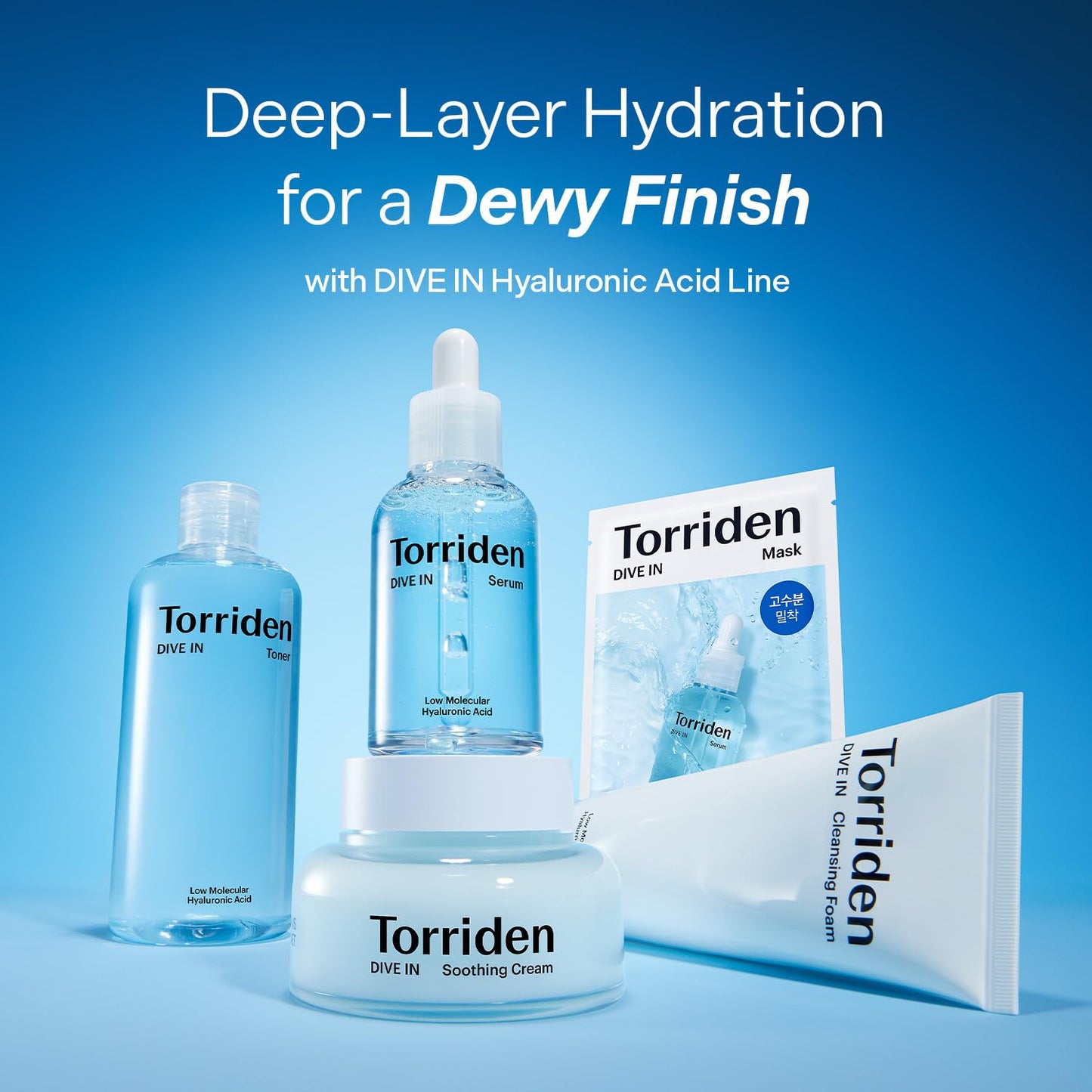 Torriden DIVE IN Hyaluronic Acid Serum for Deep Hydration | Korean K-Beauty Glass Skin Plump Glow - Maple Wellness Supplements