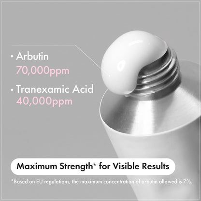TOSOWOONG Arbutin 7% + Tranexamic Acid 4% Cream, 70,000ppm Arbutin, 40,000ppm TXA, Niacinamide, Glutathione - Maple Wellness Supplements