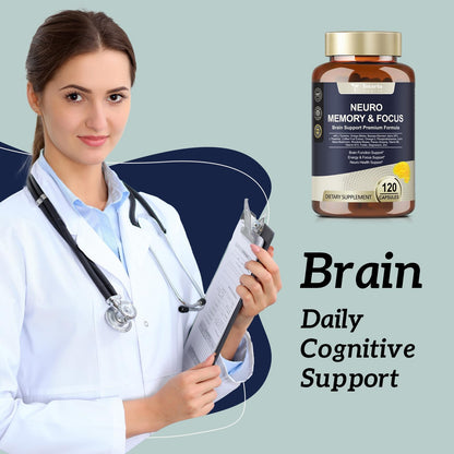 Totaria C-ognitive with Caffeine Pills, L-Tyrosine, Alpha GPC, Ginkgo Biloba, Bacopa Monnieri Brain Supplement for Memory and Focus, Brain Nootropic Support - Non-GMO, Gluten Free (2 Packs) - Maple Wellness Supplements
