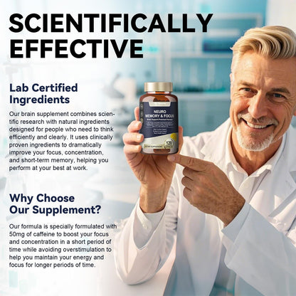 Totaria C-ognitive with Caffeine Pills, L-Tyrosine, Alpha GPC, Ginkgo Biloba, Bacopa Monnieri Brain Supplement for Memory and Focus, Brain Nootropic Support - Non-GMO, Gluten Free (2 Packs) - Maple Wellness Supplements