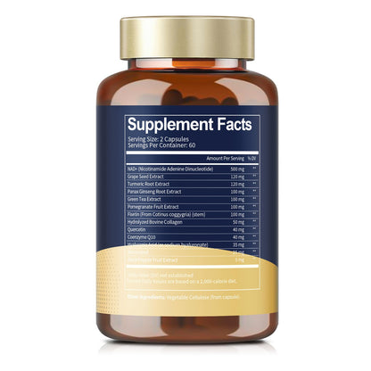 Totaria NAD Supplement for Women Men with nicotinamide riboside resveratrol,Quercetin, Betaine Boost NAD+ Levels NAD Plus Supplement for Anti Aging, Energy, Immune, Focus 120 Capsules - Maple Wellness Supplements