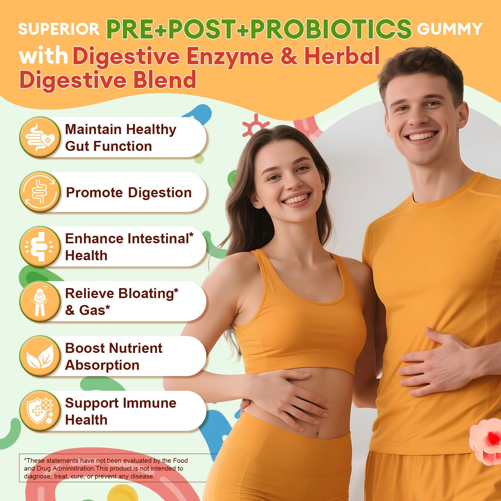 Totaria Sugar Free 5-in-1 Probiotic Prebiotic Postbiotic Gummy, 36 Strains Probiotics for Women Men with Digestive Enzymes, Peppermint, Complete Immune, - Maple Wellness Supplements