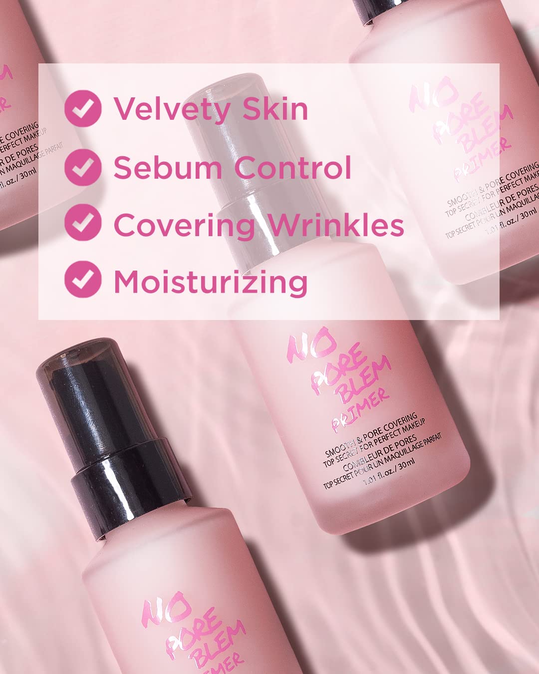 TOUCH IN SOL No Poreblem Primer – Pore Primer for Korean Makeup, Mattifying Primer for Oily Skin, Pore Eraser for Large Pores, Blurring Finish from K Beauty (1.01 fl.oz/30ml) - Maple Wellness Supplements