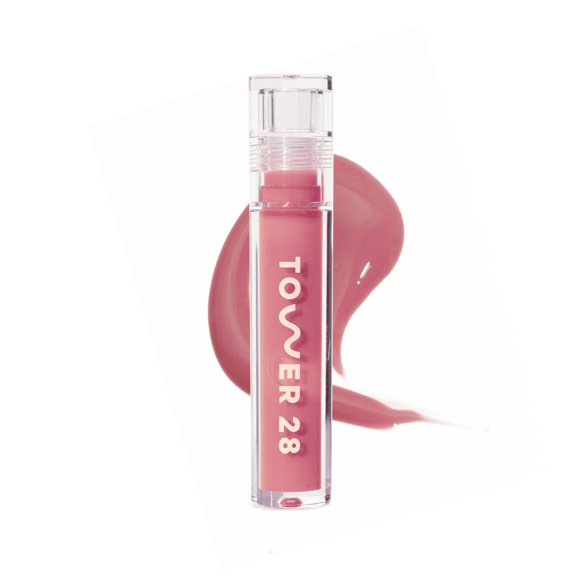 Tower 28 ShineOn Lip Gloss Jelly - Hydrating Tinted Lip Balm + Milky Gloss for Sensitive Lips - Non-Sticky + High-Shine Jelly Formula with Nourishing Oil Blend - Pistachio - Nude Pink (0.13) - Maple Wellness Supplements