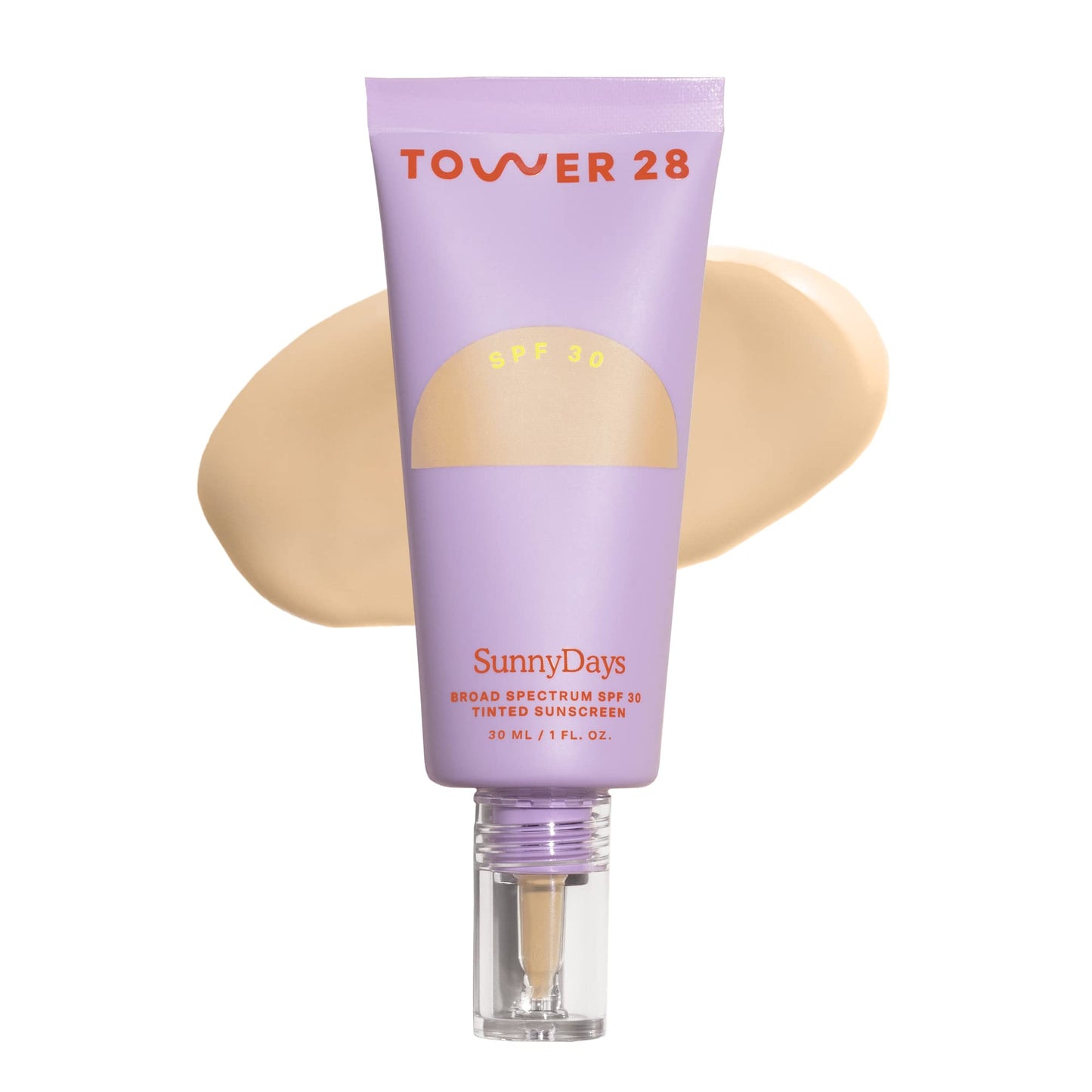 Tower 28 SunnyDays SPF 30 Tinted Moisturizer - 2-in-1 Buildable Coverage Foundation + Mineral Sunscreen for Face - Zinc Oxide, Aloe & Prickly Pear for Sensitive Skin - 15/Light Warm (1 oz) - Maple Wellness Supplements