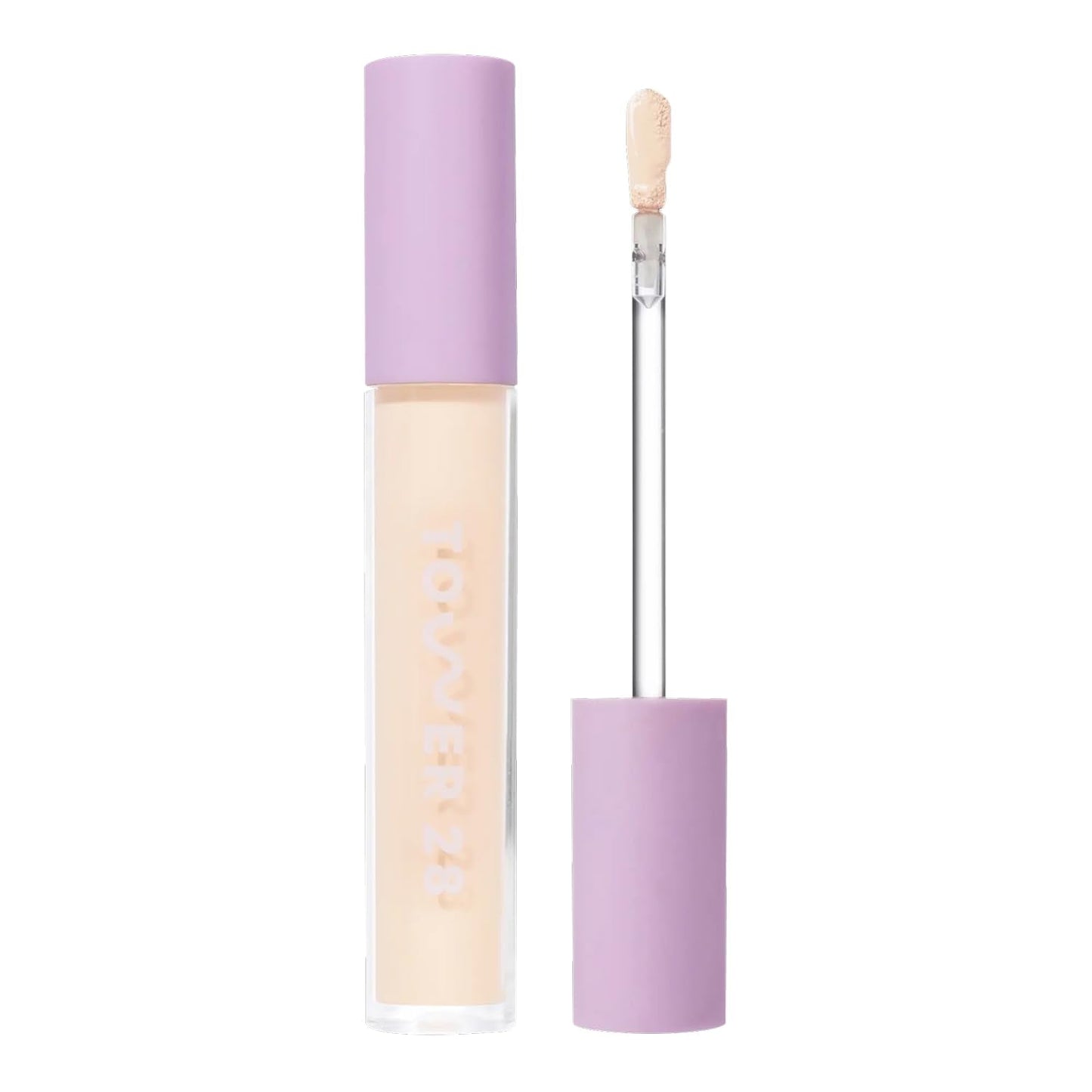 Tower 28 Swipe Serum Concealer - Hydrating Medium-Full Coverage Concealer + Under Eye Brightener - Skin Care Infused Makeup with Hyaluronic Acid + Soothing Centella - 1.0 Fair/Neutral (0.22 oz) - Maple Wellness Supplements