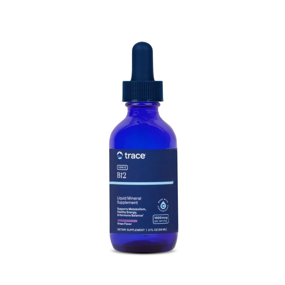 Trace Minerals Ionic B12 - Liquid Multivitamin for Hormone Balance & Healthy Nerve Function - Supports Metabolic Health - Enzyme Production - Natural Wellness Formula - 2 fl oz (59 Servings) - Maple Wellness Supplements