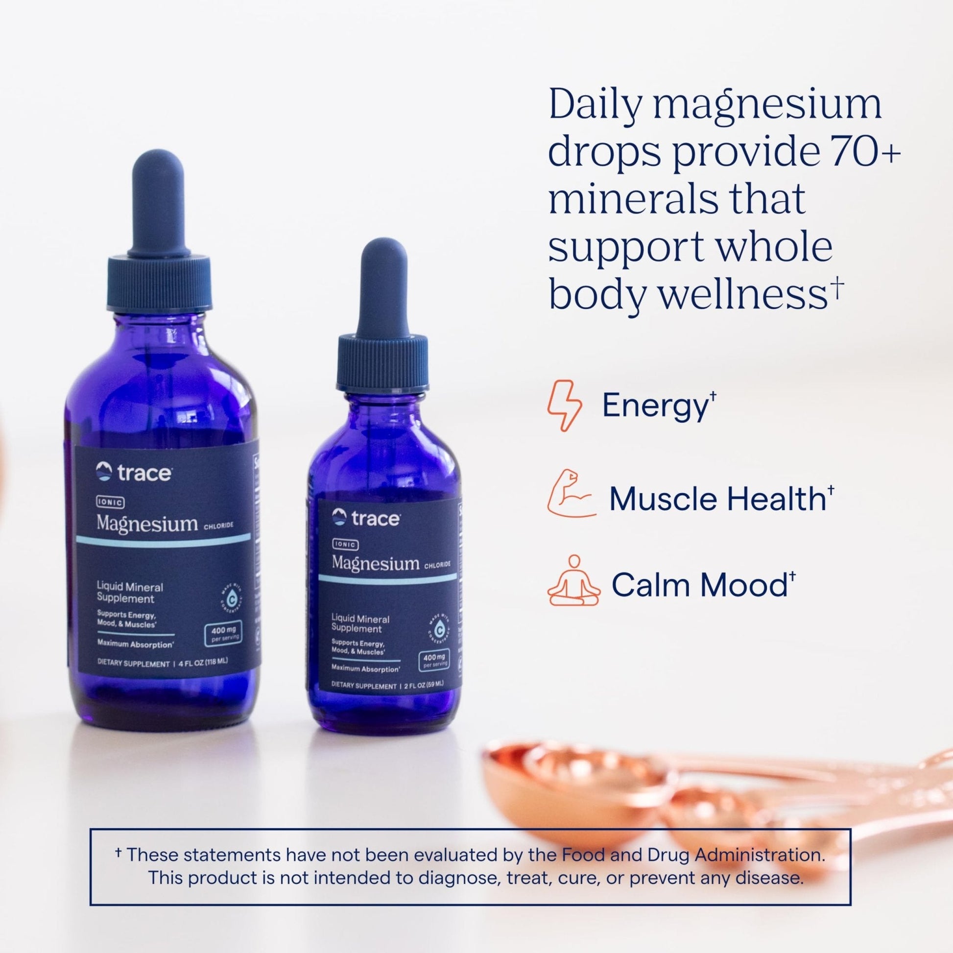 Trace Minerals Ionic Magnesium - Liquid Ionic Magnesium to Support Immune, Brain & Heart Health - Supplement to Aid Energy & Vitality - Maple Wellness Supplements