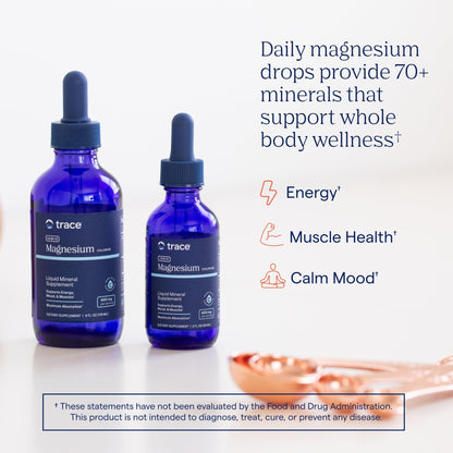 Trace Minerals Ionic Magnesium - Liquid Ionic Magnesium to Support Immune, Brain & Heart Health - Supplement to Aid Energy & Vitality - Maple Wellness Supplements