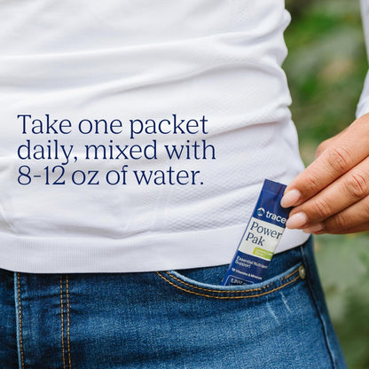 Trace Minerals Power Pak Multivitamin and Multimineral Packets - Electrolyte Support - 1200 mg Vitamin C plus 70+ Trace Minerals - Lemon Lime Flavor - 30 Packets - Maple Wellness Supplements