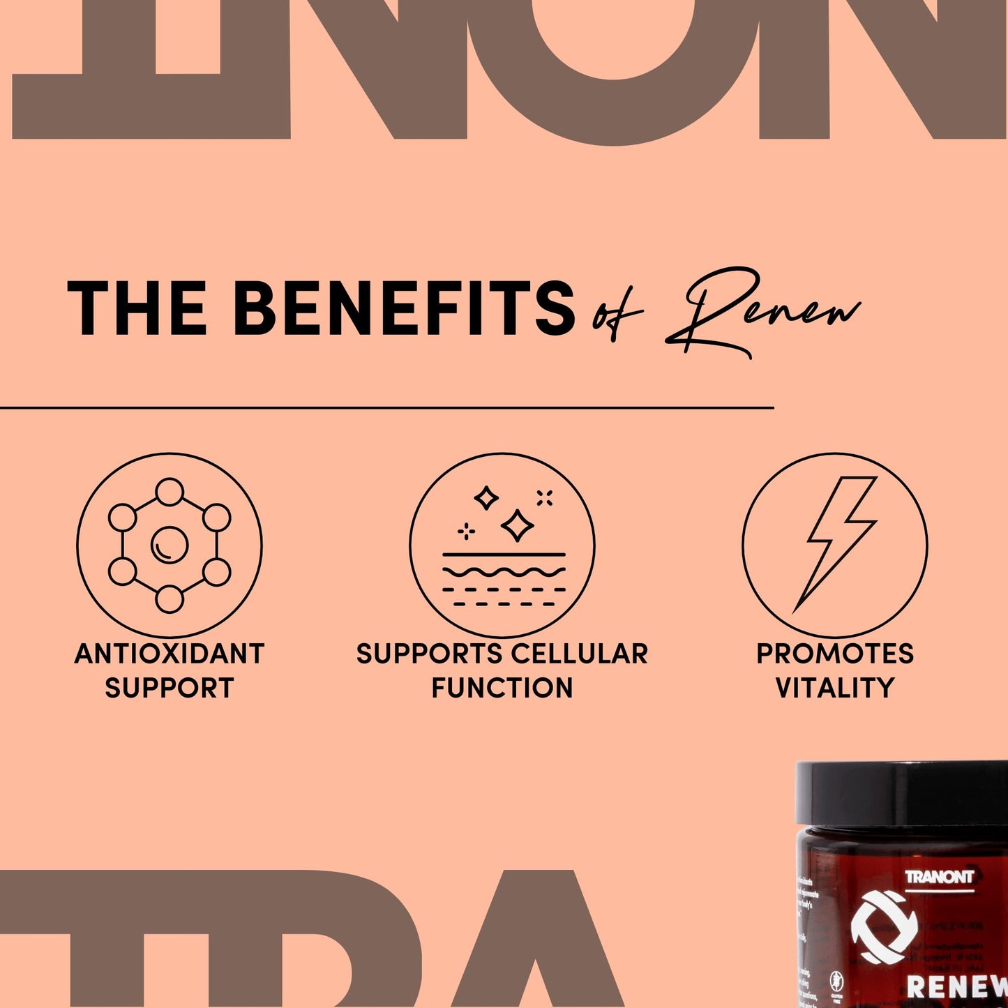 Tranont Renew - Antioxidant Complex for Vitality & Wellness | Vitamin E Tocotrienols & Geranylgeraniol | Supports Healthy Cellular Function, Joint Health, & Youthful Glow - 30 Capsules - Maple Wellness Supplements