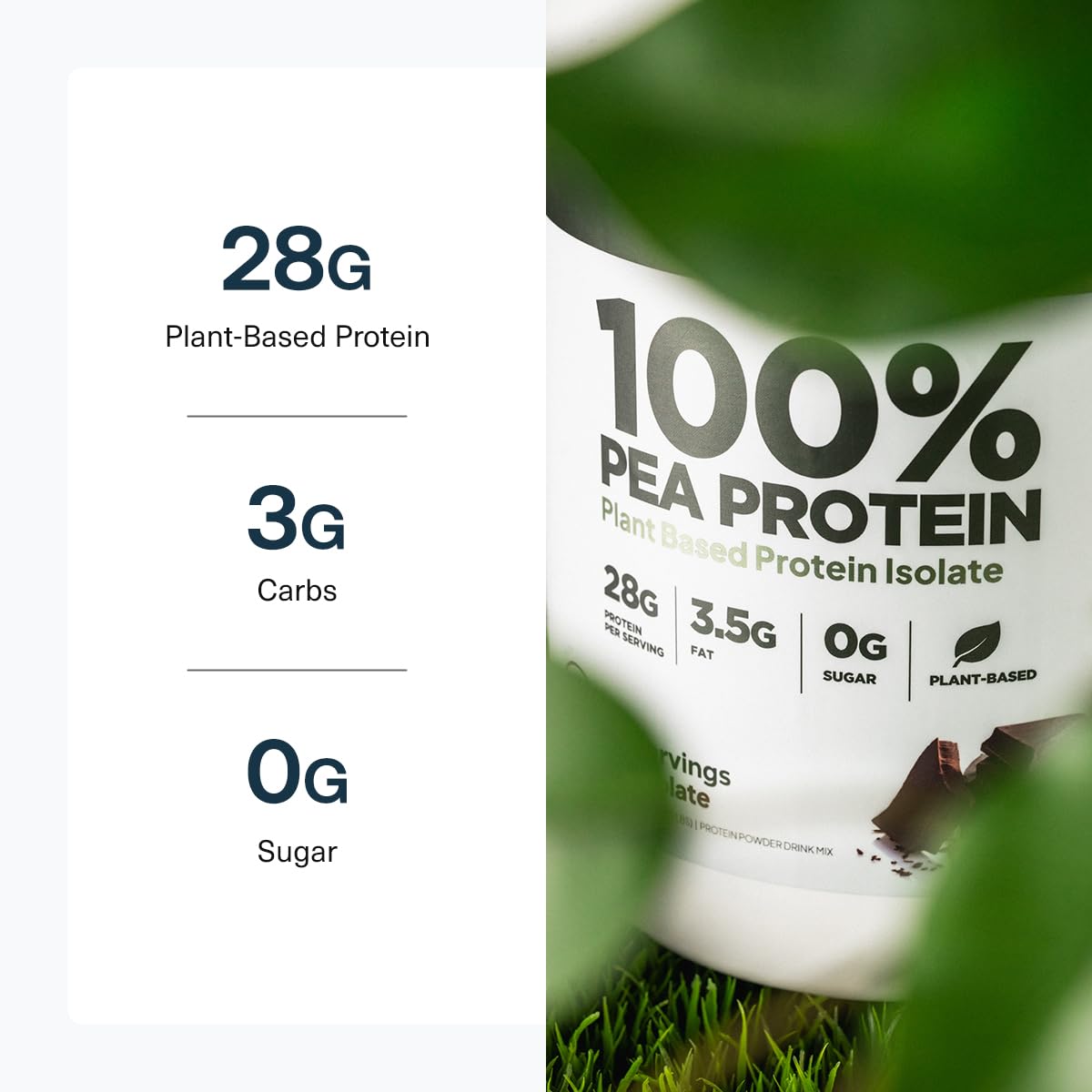 Transparent Labs 100% Pea Protein Powder - 28g Organic Plant Protein per Serving, Clean Pea Isolate Powder, USDA Organic, Vegan, Gluten-Free, Sugar-Free, Non-GMO - 30 Servings, Chocolate - Maple Wellness Supplements