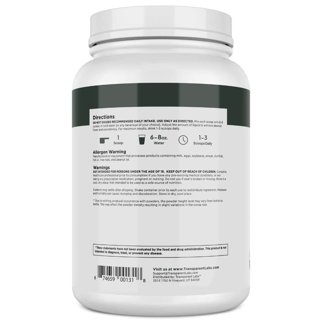 Transparent Labs 100% Pea Protein Powder - 28g Organic Plant Protein per Serving, Clean Pea Isolate Powder, USDA Organic, Vegan, Gluten-Free, Sugar-Free, Non-GMO - 30 Servings, Chocolate - Maple Wellness Supplements