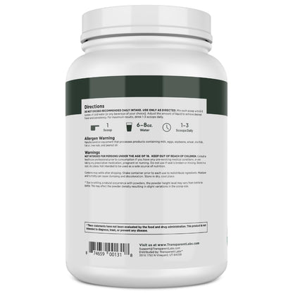 Transparent Labs 100% Pea Protein Powder - 28g Organic Plant Protein per Serving, Clean Pea Isolate Powder, USDA Organic, Vegan, Gluten-Free, Sugar-Free, Non-GMO - 30 Servings, Chocolate - Maple Wellness Supplements