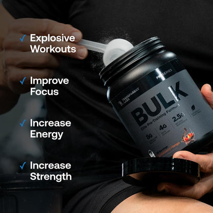Transparent Labs Bulk Black Pre Workout - Clinically Dosed, Sugar Free Preworkout for Men and Women with Beta Alanine Powder, Citrulline Malate - Maple Wellness Supplements