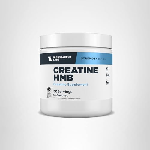 Transparent Labs Creatine HMB - Creatine Monohydrate Powder with HMB for Muscle Growth, Increased Strength, Enhanced Energy Output - Maple Wellness Supplements