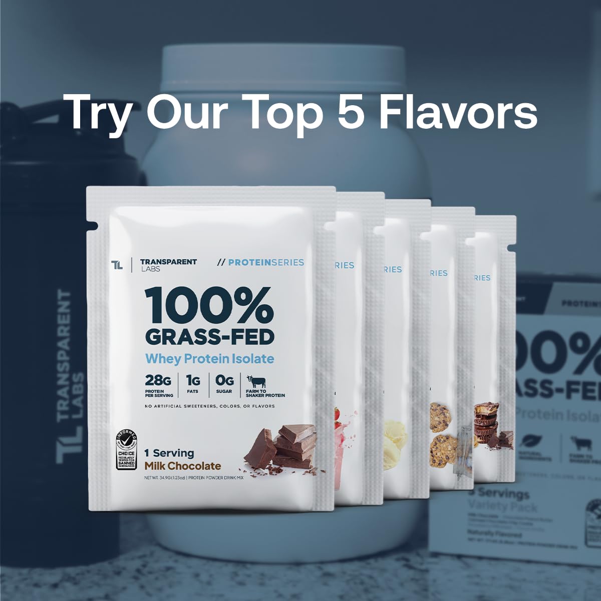 Transparent Labs Grass-Fed Whey Protein Isolate - Natural Flavor, Gluten Free Whey Protein Powder w/ 28g of Protein per Serving - Maple Wellness Supplements