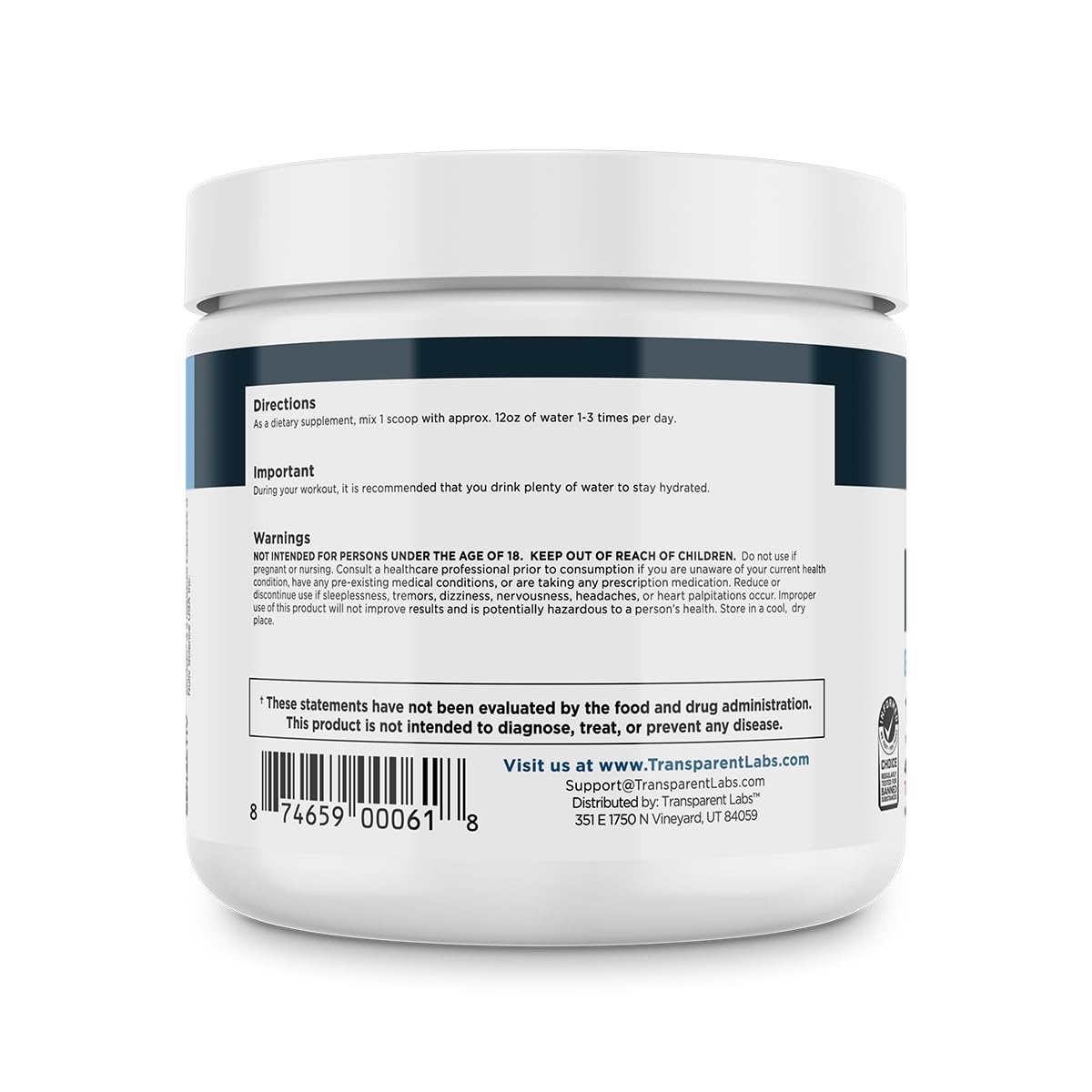 Transparent Labs Hydrate Naturally Sweetened Electrolytes Powder - Hydration Powder Electrolytes with Coconut Water, Calcium, Taurine, & Potassium - Maple Wellness Supplements