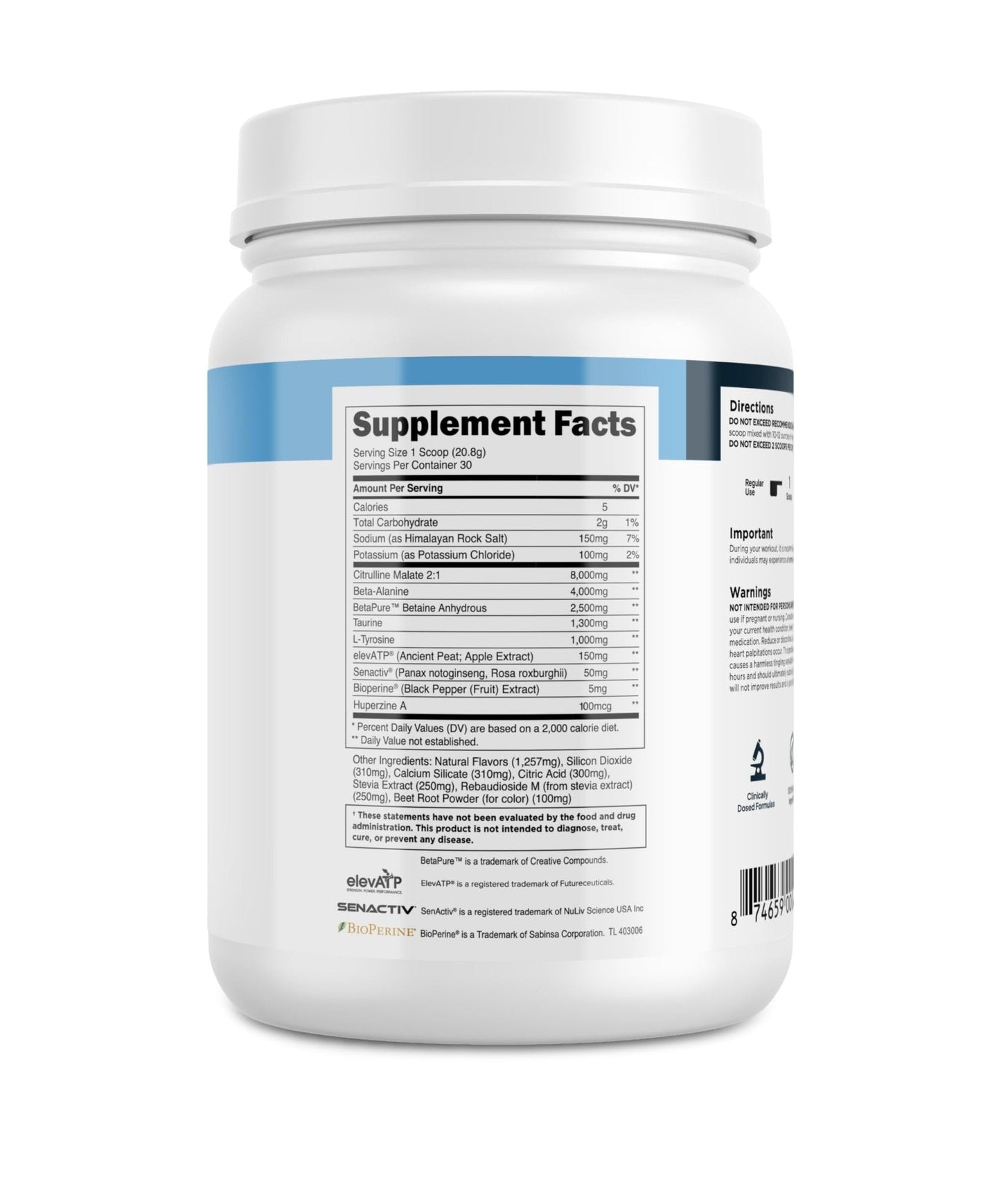 Transparent Labs Stim-Free Pre-Workout - Caffeine & Stim Free Pre Workout Powder for Men and Women with Beta Alanine Powder, Citrulline Malate, & elevATP - 30 Servings, Strawberry Lemonade - Maple Wellness Supplements