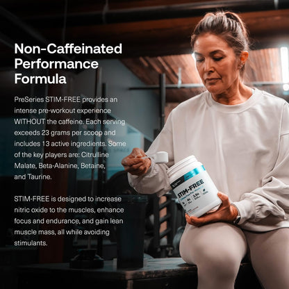 Transparent Labs Stim-Free Pre-Workout - Caffeine & Stim Free Pre Workout Powder for Men and Women with Beta Alanine Powder, Citrulline Malate, & elevATP - 30 Servings, Strawberry Lemonade - Maple Wellness Supplements