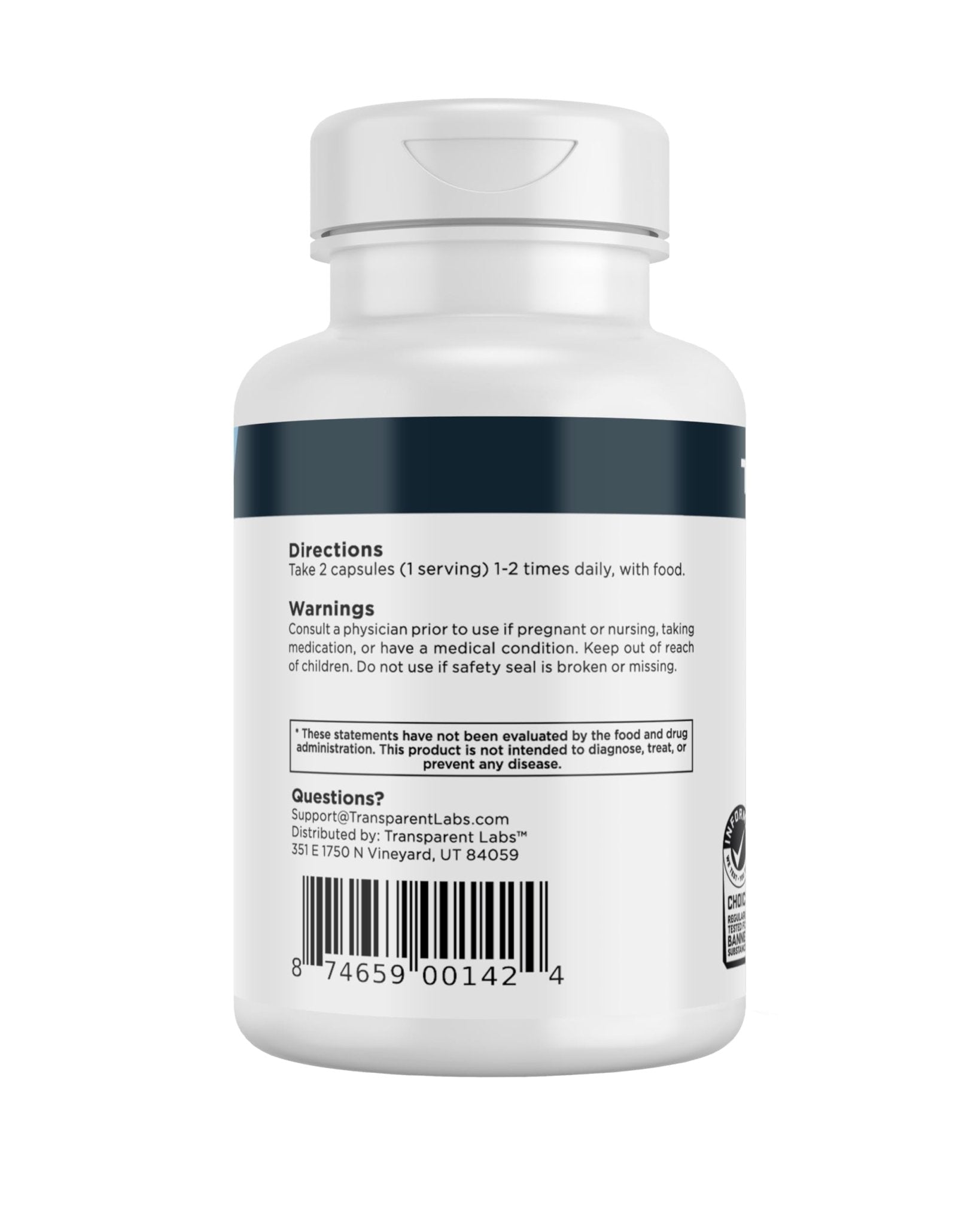 Transparent Labs Vitality Men with Ashwagandha KSM-66, PrimaVie Shilajit Extract, & DIM to Support Vitality, & Bioavailable - 60 Count - Maple Wellness Supplements