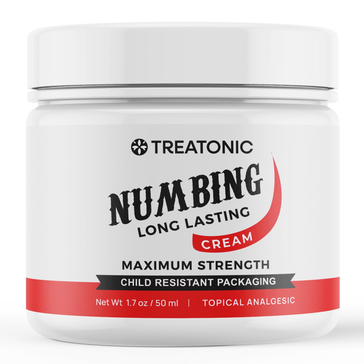 Treatonic Numbing Cream: Extra Strength Numbing Cream for Discomfort, Burning, Itching, & After Sun - Maximum Strength Topical Anesthetic with Menthol & Emu Oil for Toes Feet Hands Legs Arms – 1.7oz - Maple Wellness Supplements