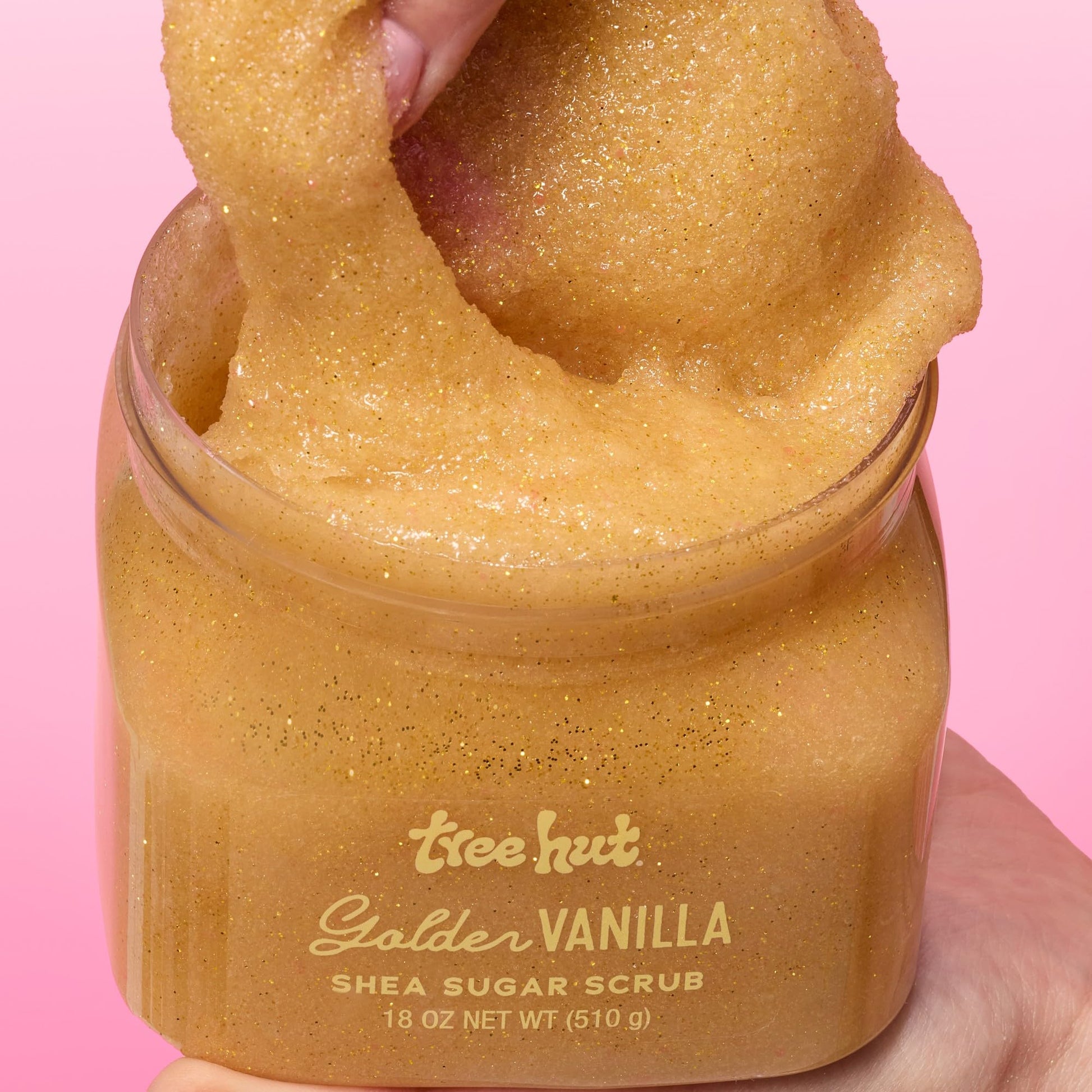 Tree Hut Golden Vanilla Shea Sugar Scrub, Exfoliating, Hydrating & Moisturizing Body Scrub with Shea Butter & Natural Oils - Maple Wellness Supplements