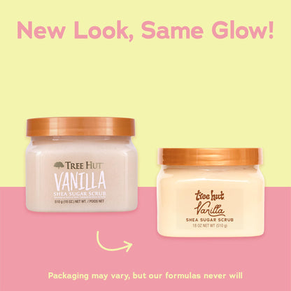 Tree Hut Vanilla Shea Sugar Scrub, Easter Gifts for Women, Exfoliating & Hydrating Body Scrub with Shea Butter & Essential Oils - Maple Wellness Supplements