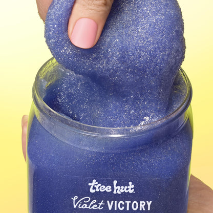 Tree Hut Violet Victory Shea Sugar Scrub, Exfoliating, Hydrating & Moisturizing Body Scrub with Shea Butter & Natural Oils, Smooth & Soften Skin, Polishing Exfoliant for Radiant Skin, 18 oz - Maple Wellness Supplements